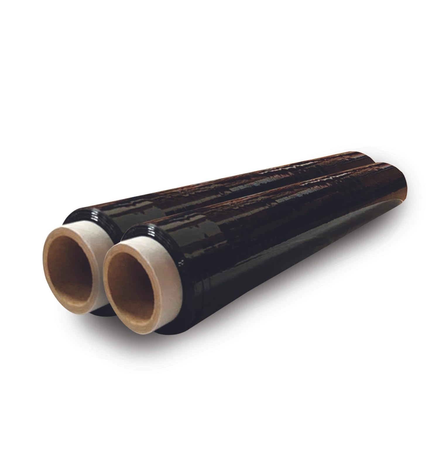 PACKY 2 Rolls Black Pallet Stretch Wrap 400mm - 20mu - 750g Standard Core | Heavy Duty Pallet Wrap, Industrial Stretch Wrap, Packaging Cling Film, Strong Plastic Wrap, Luggage Wrap