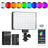 GVM RGB Video Light with APP Control, 360 ° Full