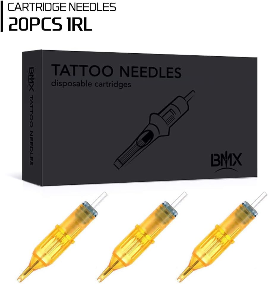 Cartridge Needles -BMX 20pcs Professional Tattoo Needles Cartridge Disposable Sterilized Cartridge Needle 1 Round Liner(1RL)