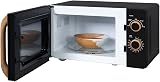 Russell Hobbs 17L 700W Scandi Compact Microwave Black Wood Handle Dials view 2