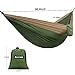 AUGYMER Camping Hammock, Portable Lightweight Parachute Hammock Tree Straps Up 600lbs Nylon Rope Hammocks Swing Hiking Travel Backpacking Beach Yard