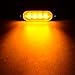 4X Amber Ultra Thin 4-LED Warning Emergency Flashing Strobe Light Bars Surface Mount for Car Van Truck Jeep 4x4 SUV ATV UTV