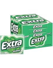 Spearmint Sugarfree Chewing Gum, 15 Pieces (Pack of 10)