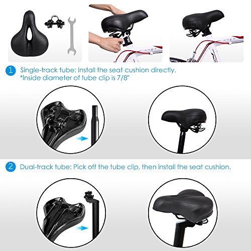 image for Puroma Bicycle Saddle with Dual Spring Designed Suspension Shock Absor