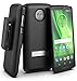 Encased Belt Clip Case for Moto Z3 Play, Slimline Series (Ultra Slim) Holster Shell Combo with Reinforced Alloy Kickstand (Smooth Black)