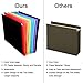 Plastic Hanging File Folders Letter Size 7 Pockets Accordian File Organizer Expanding File Folder for Filing Cabinet/Accordion File Box Rainbow Document Receipt Organizer with 8 Adjustable Tabs