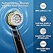 Gloridea Rotary Electric Toothbrush for Adults, Rechargeable Toothbrush Teeth Whitening and Strong Battery Endurance, Powered Spin Toothbrush with 2 Round Heads, 3 Modes USB Toothbrushes in Black