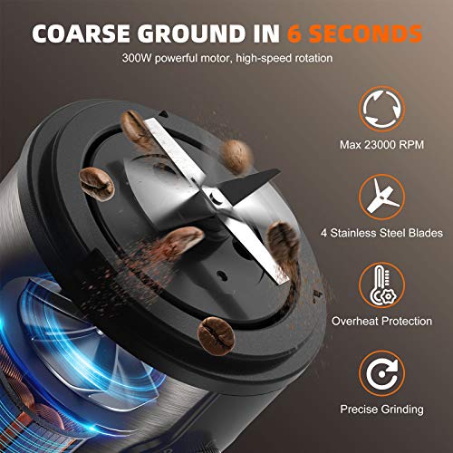 HadinEEon Electric Coffee grinder, 300W Detachable Coffee and Spice