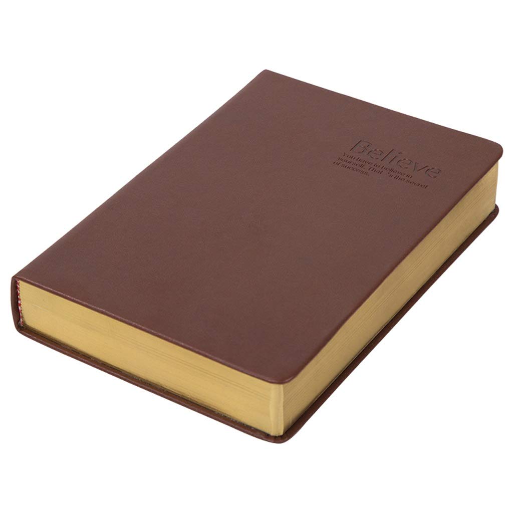 A5 Notebook 600 Pages Retro Leather Journal Blank Sketch Painting Handbook Bible Memo Notepad, 8.4" X 5.7" (Color : Brown, Size : A5)