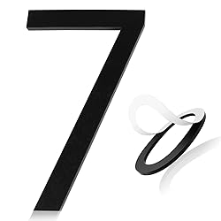 Self-adhesive House Number,5 Inch Black House