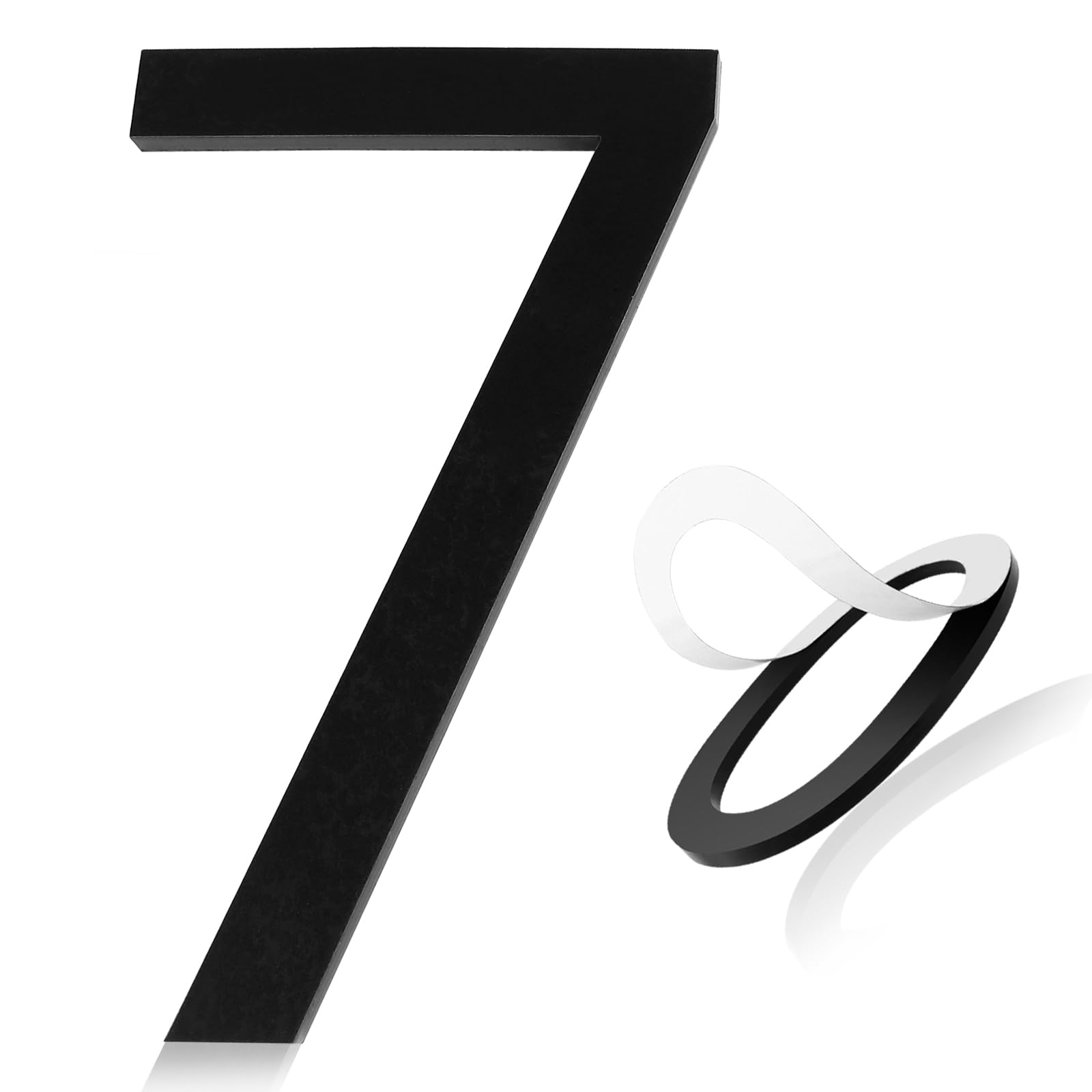 Self-adhesive House Number,5 Inch Black House