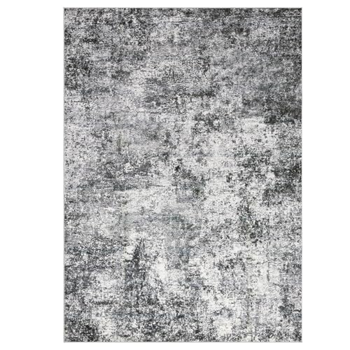 DMOYEST Area Rug Living Room Rugs - 9x12 Large Soft Indoor Neutral Modern Abstract Low Pile Washable Rug Carpet for Bedroom Dining Room Farmhouse Home Office - Grey