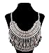 Flesser Vintage Choker Coin Tassels Hippie Boho Bohemian Festival Gypsy Jewelry (Silver)