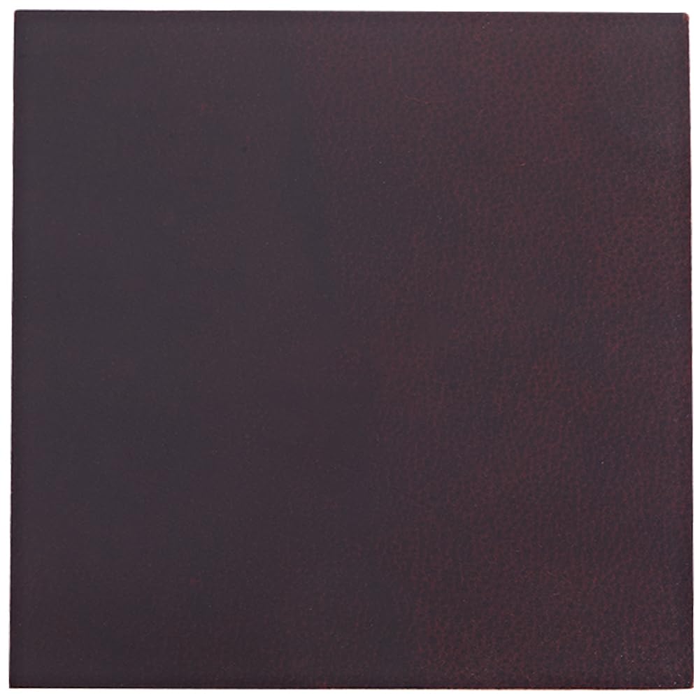 GORGECRAFT 8 x 8 Inch 2mm Thick Genuine Leather Pieces Square Leather Glossy Full Grain Leather Sheet Cowhide Leather Sheets Fabric for DIY Crafts Bracelets Jewelry Making, Coconut Brown