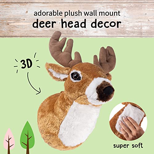 Plush Deer Wall Mount Plush Deer Mount Decor Plush Deer Head Wall