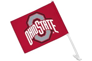 GRAPHICS & MORE The Ohio State University Primary Logo Car Truck Flag with Window Clip On Pole Holder
