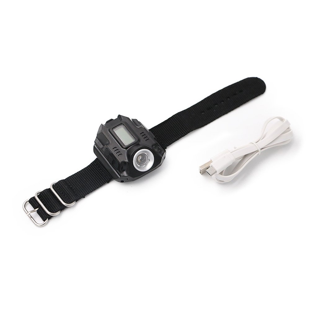 uthome linterna de reloj, LED reloj de pulsera linterna linterna luz USB recargable linterna, táctica recargable linterna reloj de pulsera lámpara de reloj, carga 2 correa (cable de carga incluido)
