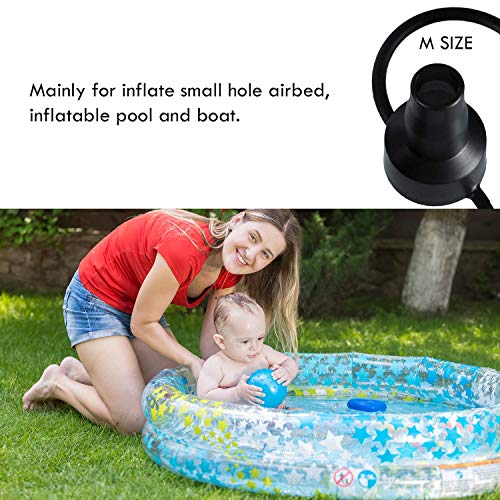 Helonge Air Pump Replacement Nozzles, 3 Pack Inflatable Pump Nozzles Head, Air Pump Inflator Adaptor Accessory for Partial Air Bed, Air Mattress etc