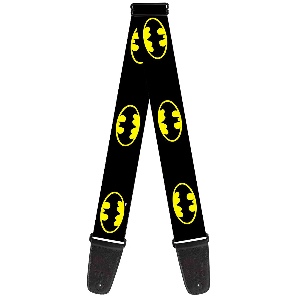 Buckle-Down GS-WBM001 Guitar Strap -"Batman Shield Black/Yellow"