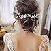 Artio Bride Wedding Hair Vine Accessory Pearl Hair Piece Girls Bridal Headpiece for Women and Baby Girls (Silver)