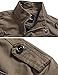 WenVen Men's Fashion Cotton Jackets (Khaki, US Size S)