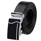 Vbiger Men's Business Genuine Cowhide Belt with Automatic Buckle