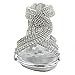 J.J.F Shoes Fabulous Angel-37K Kids Little Girls Bling Rhinestone Platform Dress Heels Sandals,Silver,13