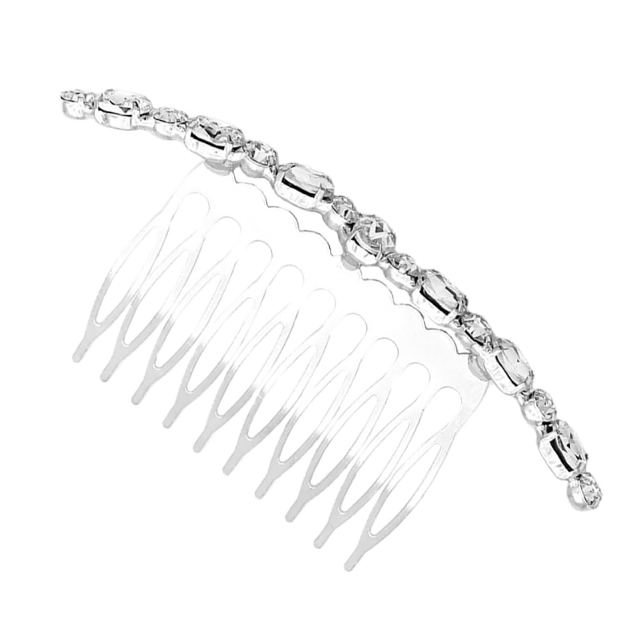 FRCOLOR Rhinestone Hair Comb Alloy Bridal Hair Clip Crystal Side Comb for Weddings Parties Engagements Elegant Accessory