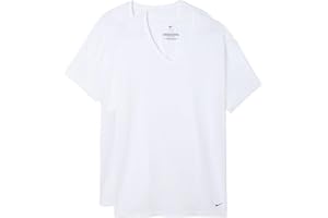 Nike Men's All Day Cotton Stretch S/S V Neck 2pk Undershirts