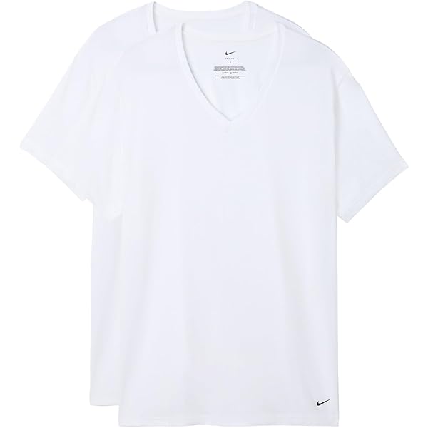 Nike 2Pk Vneck Evdy Cotton Mens Active Shirts & Tees Size S, Color