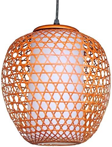 竹織りランタンシャンデリア クリエイティブシンプルな東南アジア手編み中空ペンダントランプ ヴィンテージペンダントライト装飾
