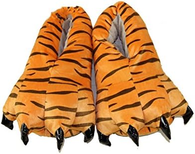 Elley Women's All in One Halloween Hoodie Kigurumi Onesie Costumes Tiger Shoes Slippers Shoes Size M