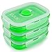 KUUK Collapsible Silicone Food Container - Small Size (12 oz), 3 Pack