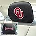 FANMATS 12590 Oklahoma Sooners Embroidered Head Rest Cover Set - 2 Pieces
