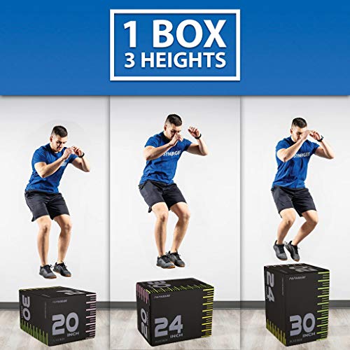 papababe 3 in 1 Foam Plyometric Box Jumping Exercise 20'' x 24'' x 30
