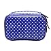 Teamoy Jewelry Travel Case Organizer - Small Storage Bag for Necklace, Earrings, Rings, Watch, Purple Dots