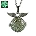 Ball Star Wing Locket Necklace for Fragrance Aromatherapy Essential Oil Diffuser Luminous Bead Pendant