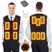 FERNIDA Unisex Heated Vest Lightweight Battery Rechargable Electric Heating Vest Jacket - L (Battery Included)