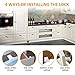Magnetic Baby Proofing Safety Locks, 12 Locks with 2 Keys, 3M ADHESIVE for Cabinet Drawer Baby Safety Cabinet Locks, No Drilling or Screws Needed, White