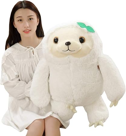 Amazon 実りの秋 ナマケモノ ぬいぐるみ 動物 抱き枕 かわいい ふわふわ もちもち 癒し効果 プレゼント インテリア 置物 ベッドサイド 店飾り 誕生日 クリスマス バレンタインデー 白70cm ぬいぐるみ おもちゃ