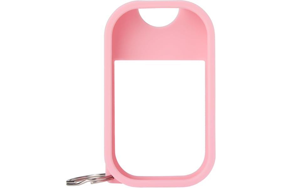 Touchland Hand Sanitizer Mist Case 1FL. OZ., Protective and Stylish Hand Sanitizer Spray Accessory, Silicone Case with Keyring, Bubblegum Pink