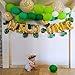 16 INCH WILD ONE Kids First Birthday Balloons with 18 Inch Big Gold Confetti Balloons, Baby Girl Boy 1st Bday Party Supplies with Air Pump
