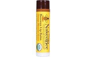 Naked Bee's Orange Blossom Honey Lip Balm – Smooth Glide Moisturizing Stick with Beeswax (0.32 oz / 9 g)
