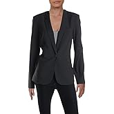 Calvin Klein Womens Suit Separate Business One-Button Blazer Gray 14