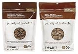 Purely Elizabeth Gluten Free Non-GMO Probiotic Granola 2 Flavor Sampler Bundle: (1) Chocolate Sea Salt, and (1) Maple Walnut, 8 Oz. Ea. (2 Bags)