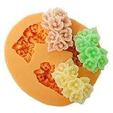 Longzang F0046 Flower Fondant Silicone Sugar Craft Mold, Mini, Pink