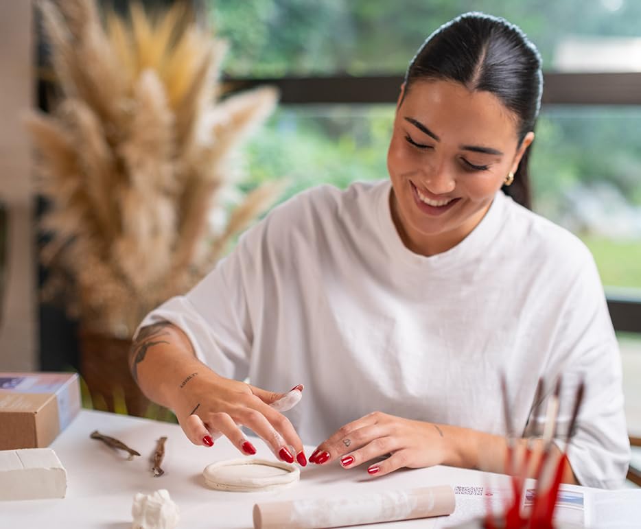 Jovi - Air Dry Modeling Clay, Set of 3 Units, 1.1lb Each, Total of 3.3lb, No Oven Needed, White Color, Pottery Clay for Arts and Crafts Projects (P85/3)