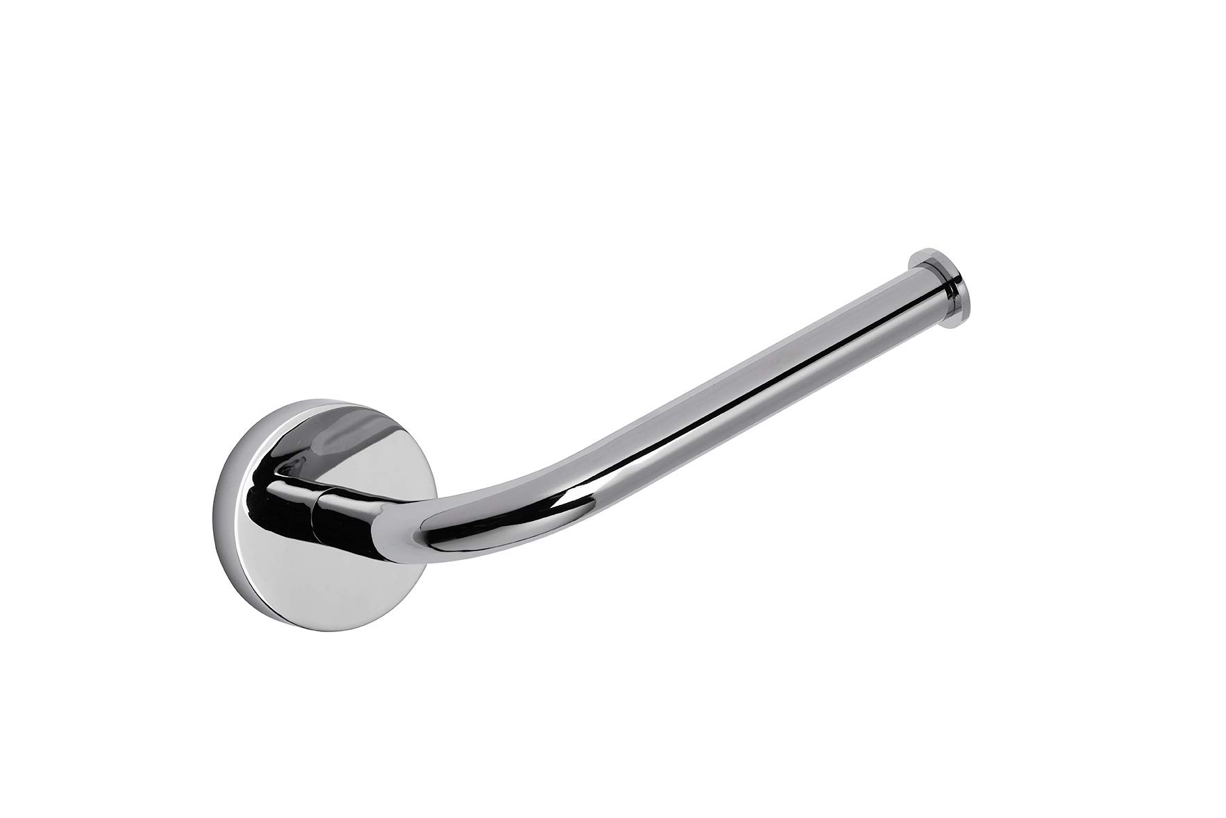 Croydex Britannia Chrome Toilet Roll Holder - Brass & Stainless Steel Bathroom Storage Solution with Flexi-Fix Accessories, Easy to Fit, Screw or Glue Installation, All Fixings Included