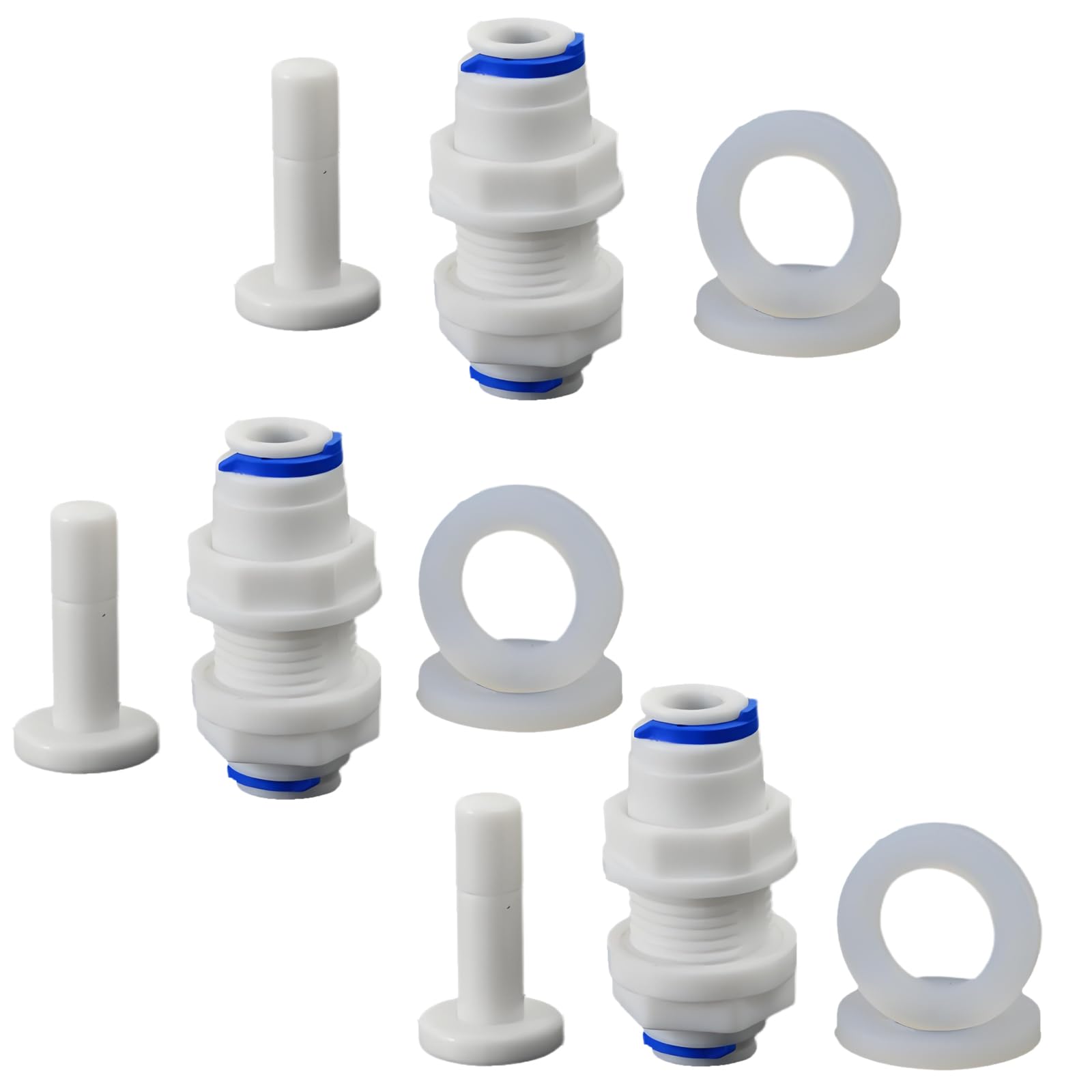 1/4" PE Hose Partition Joint with OD Push-In