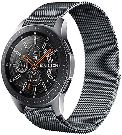 Urtone Metal Strap for Samsung Gear S3 Frontier/Classic,22 MM Replacement Stainless Steel Watch Strap Wrist Band Bracelet for Gear S3 /Galaxy Watch 46mm (Grey)